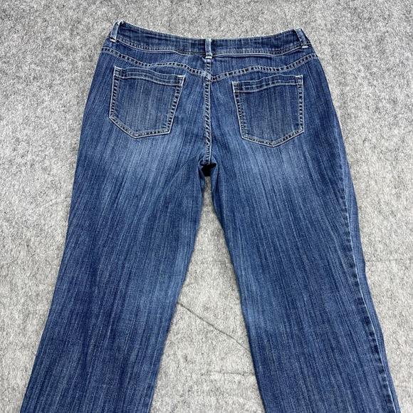 Chico's Platinum Denim Jeans Womens 1 Medium Blue Ultimate Fit Zip Hem Stretch - Picture 7 of 16